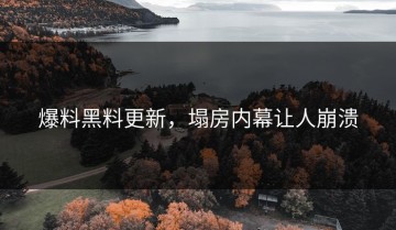 爆料黑料更新，塌房内幕让人崩溃