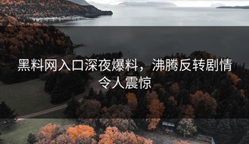 黑料网入口深夜爆料，沸腾反转剧情令人震惊