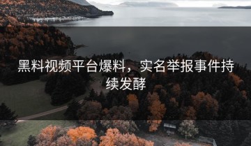 黑料视频平台爆料，实名举报事件持续发酵
