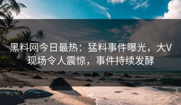 黑料网今日最热：猛料事件曝光，大V现场令人震惊，事件持续发酵