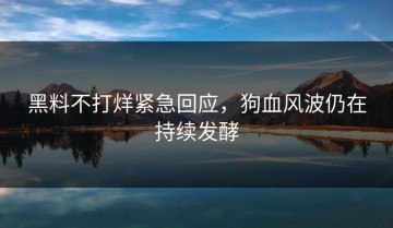 黑料不打烊紧急回应，狗血风波仍在持续发酵