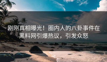 刚刚真相曝光！圈内人的八卦事件在黑料网引爆热议，引发众怒