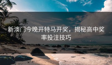 新澳门今晚开特马开奖，揭秘高中奖率投注技巧