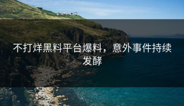 不打烊黑料平台爆料，意外事件持续发酵