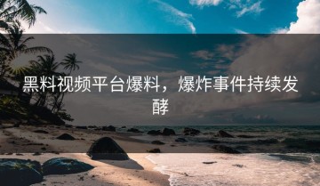黑料视频平台爆料，爆炸事件持续发酵