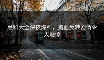 黑料大全深夜爆料，狗血反转剧情令人震惊