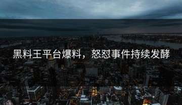 黑料王平台爆料，怒怼事件持续发酵
