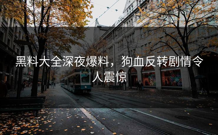 黑料大全深夜爆料，狗血反转剧情令人震惊