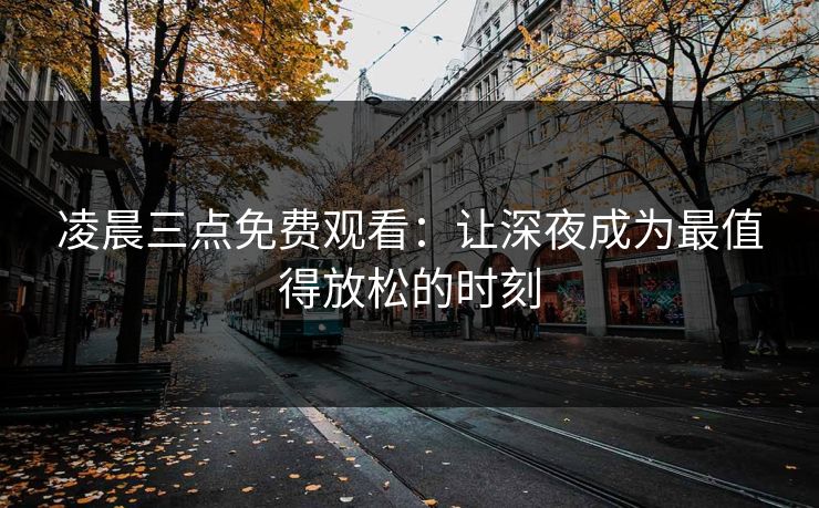 凌晨三点免费观看：让深夜成为最值得放松的时刻