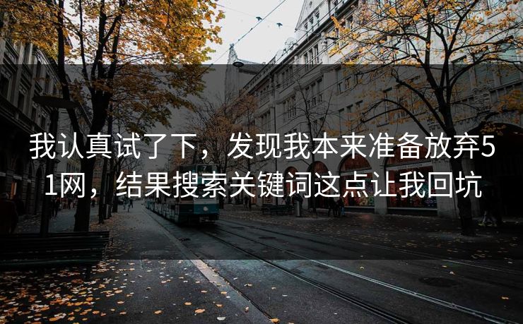 我认真试了下，发现我本来准备放弃51网，结果搜索关键词这点让我回坑
